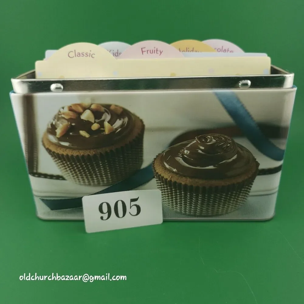 Cupcakes Recipe Tin Box Full Of Recipes Cards Kitchen Collectible Cook Book